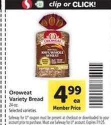 Oroweat Variety Bread