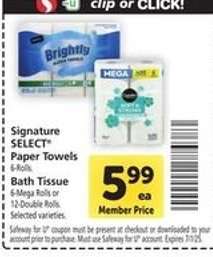 Signature SELECT Paper Towels / Bath Tissue