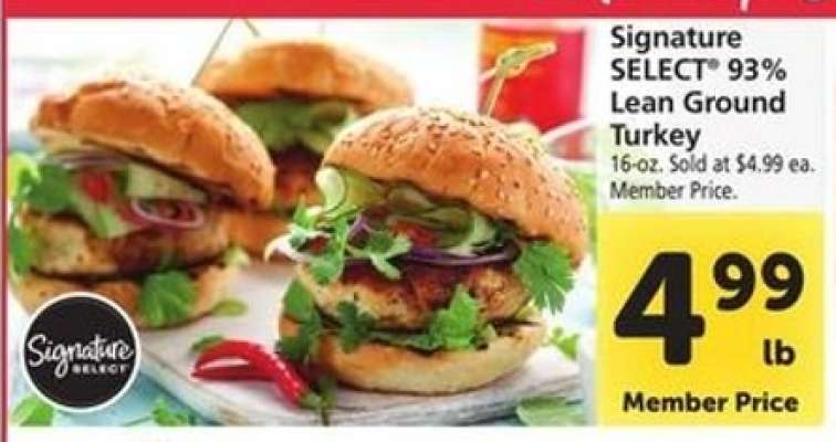 Signature Select 93% lean Ground Turkey