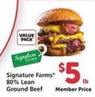 Signature Farms 80% Lean Ground Beef