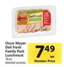 Oscar Mayer Deli Fresh Family Pack Lunchmeat