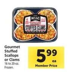 Gourmet Stuffed Scallops or Clams