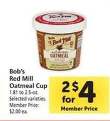 Bob's Red Mill Oatmeal Cup