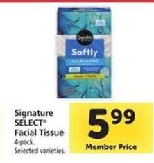Signature Select Facial Tissue