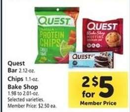 Quest Bar, Chips, Bake Shop