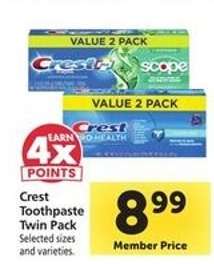 Crest Toothpaste Twin Pack