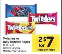 Twizzlers or Jolly Rancher Ropes
