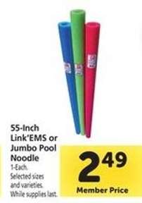 55-Inch Link'EMS or Jumbo Pool Noodle