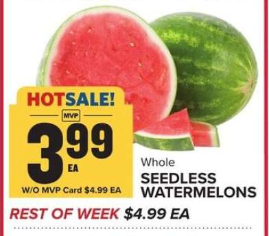 Whole Seedless Watermelons