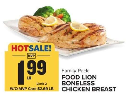 Food Lion Boneless Chicken Breast