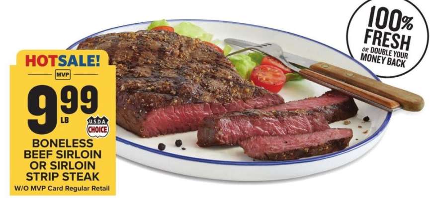 Boneless Beef Sirloin or Sirloin Strip Steak