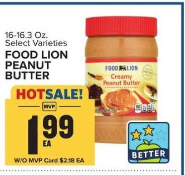 Food Lion Peanut Butter
