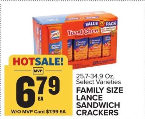 Family Size Lance Sandwich Crackers