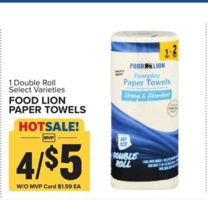 FOOD LION PAPER TOWELS