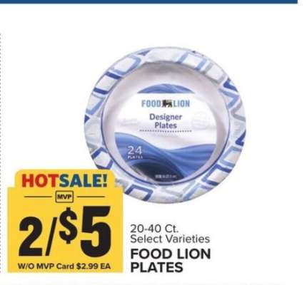 FOOD LION PLATES