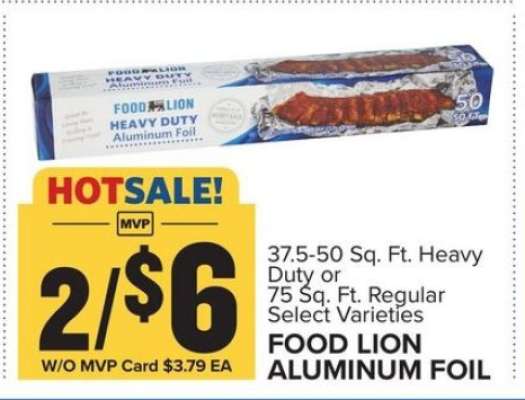 FOOD LION ALUMINUM FOIL