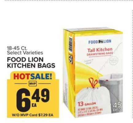 FOOD LION KITCHEN BAGS
