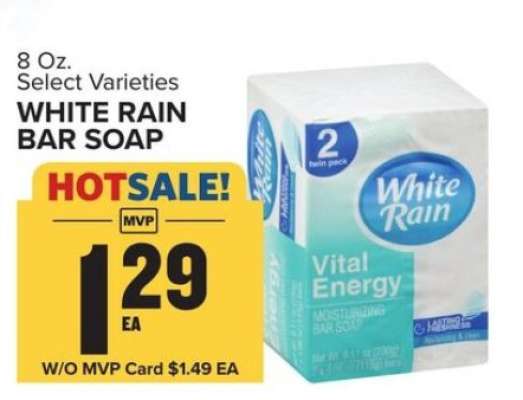 WHITE RAIN BAR SOAP