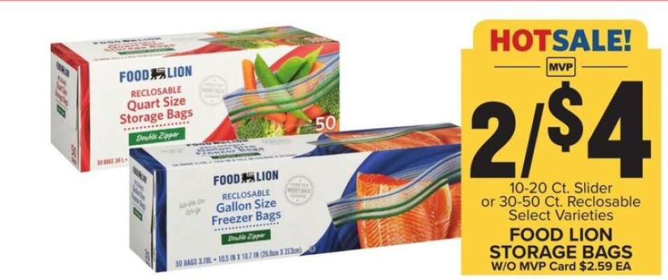 Food Lion Storage Bags