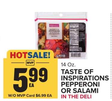 TASTE OF INSPIRATIONS PEPPERONI OR SALAMI