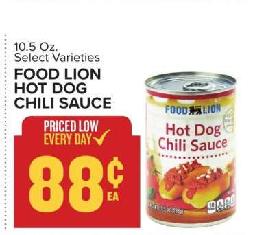 FOOD LION HOT DOG CHILI SAUCE