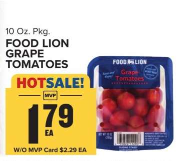 Food Lion Grape Tomatoes
