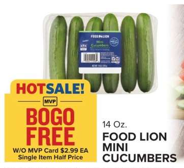 FOOD LION MINI CUCUMBERS
