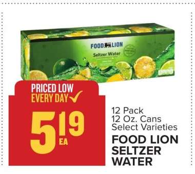 FOOD LION SELTZER WATER