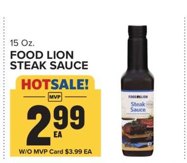 FOOD LION STEAK SAUCE