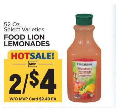FOOD LION LEMONADES