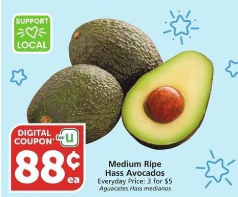 Medium Ripe Hass Avocados - Everyday Price: 3 for $5