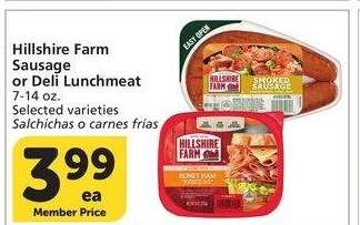 Hillshire Farm Sausage or Deli Lunchmeat - 7-14 oz. Selected varieties