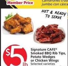 Signature CAFE® Smoked BBQ Rib Tips, Potato Wedges or Chicken Wings - Selected varieties