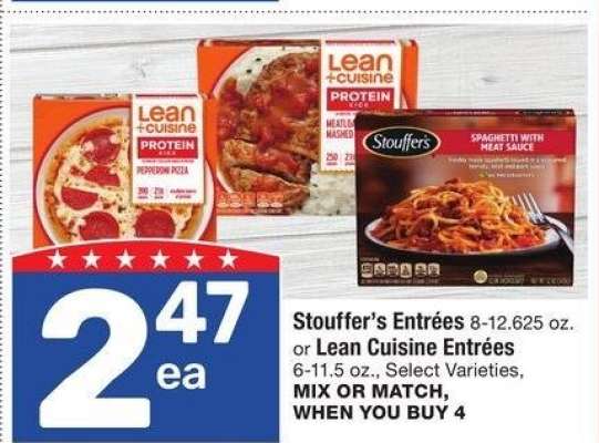 Stouffer's Entrées 8-12.625 oz. or Lean Cuisine Entrées 6-11.5 oz. - Select Varieties, MIX OR MATCH