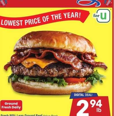 Fresh 80% Lean Ground Beef - Value Pack