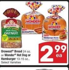 Oroweat® Bread 24 oz. or Wonder® Hot Dog or Hamburger 13-15 oz. - Select Varieties