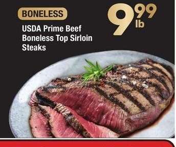 USDA Prime Beef Boneless Top Sirloin Steaks