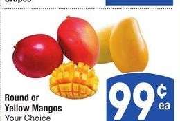 Round or Yellow Mangos - Your Choice