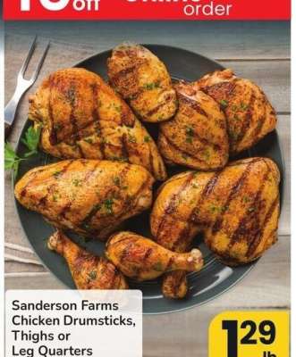 Sanderson Farms Chicken Drumsticks, Thighs or Leg Quarters - Bone - In, Jumbo Pack