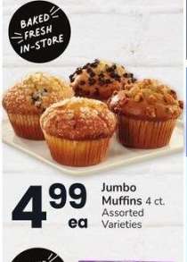 JUMBO Muffins - 4 ct. Assorted Varieties