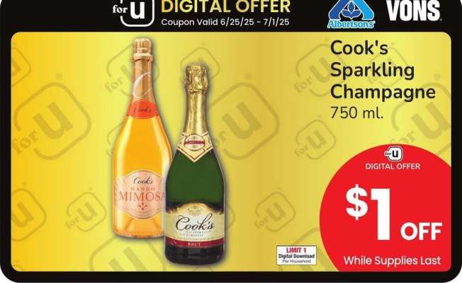 Cook's Sparkling Champagne - 750 ml.