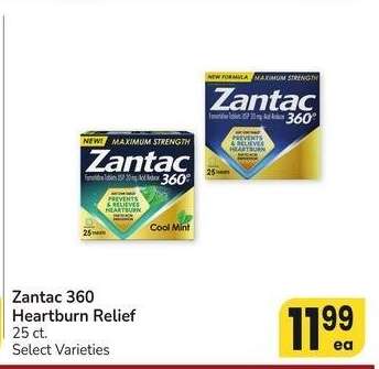 Zantac 360 Heartburn Relief - 25 ct. Select Varieties