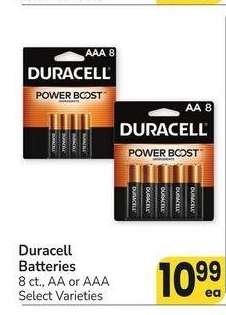 Duracell Batteries - 8 ct., AA or AAA Select Varieties