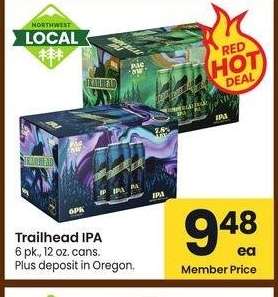 Trailhead IPA - 6 pk., 12 oz. cans.