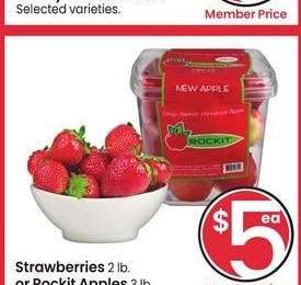 Strawberries 2 lb. or Rockit Apples 3 lb.