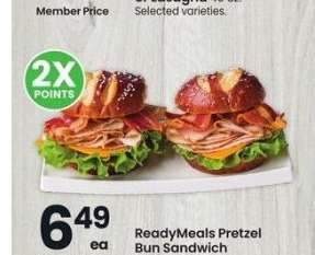 ReadyMeals Pretzel Bun Sandwich - Selected varieties.
