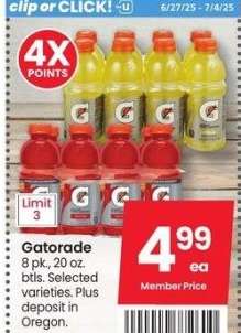 Gatorade - 8 pk., 20 oz. btls. Selected varieties.