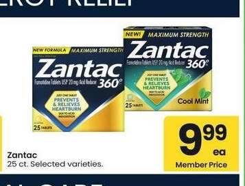 Zantac - 25 ct. 
Selected varieties.