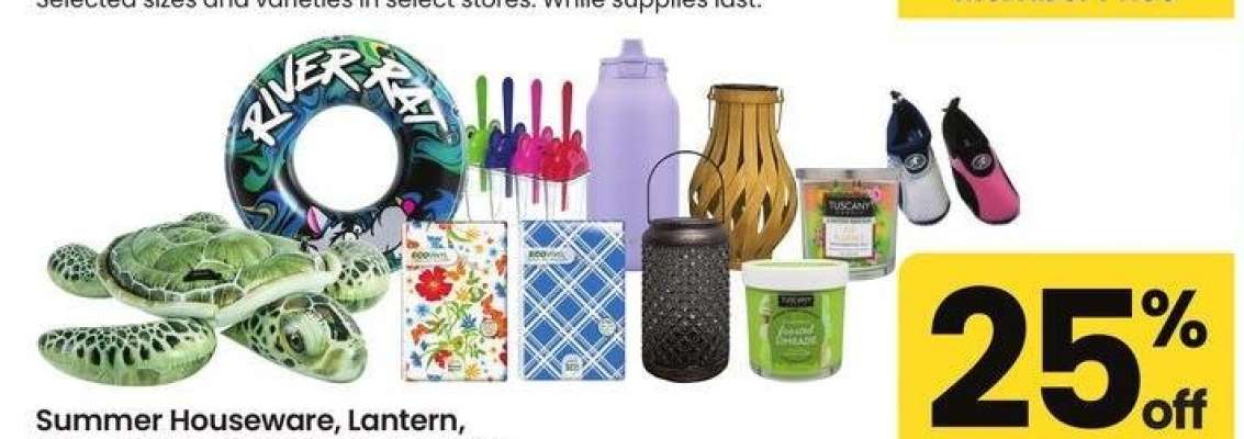 Summer Houseware, Lantern, Candle, Water Sock or Inflatable - Selected sizes and varieties