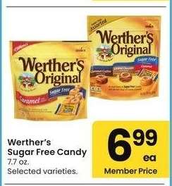 Werther's sugar free candy - 7.7 oz. Selected varieties.